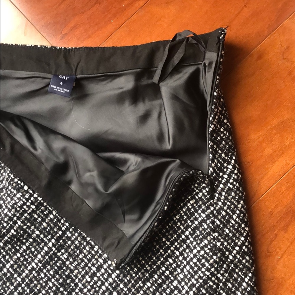 Gap Wool Blend Lined Geometric Pattern Skirt, Sz 6 - image 2